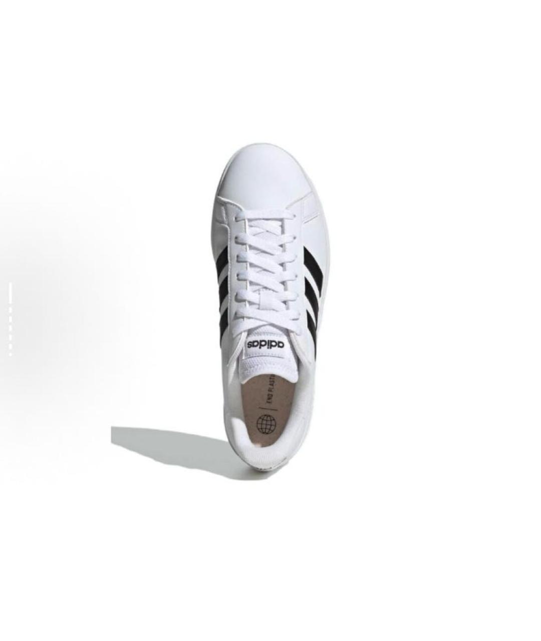 ADIDAS Белые кожаные кроссовки, фото 4