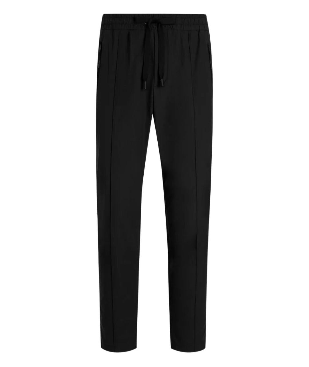 DOLCE&GABBANA Черные полиамидовые повседневные брюки, фото 1