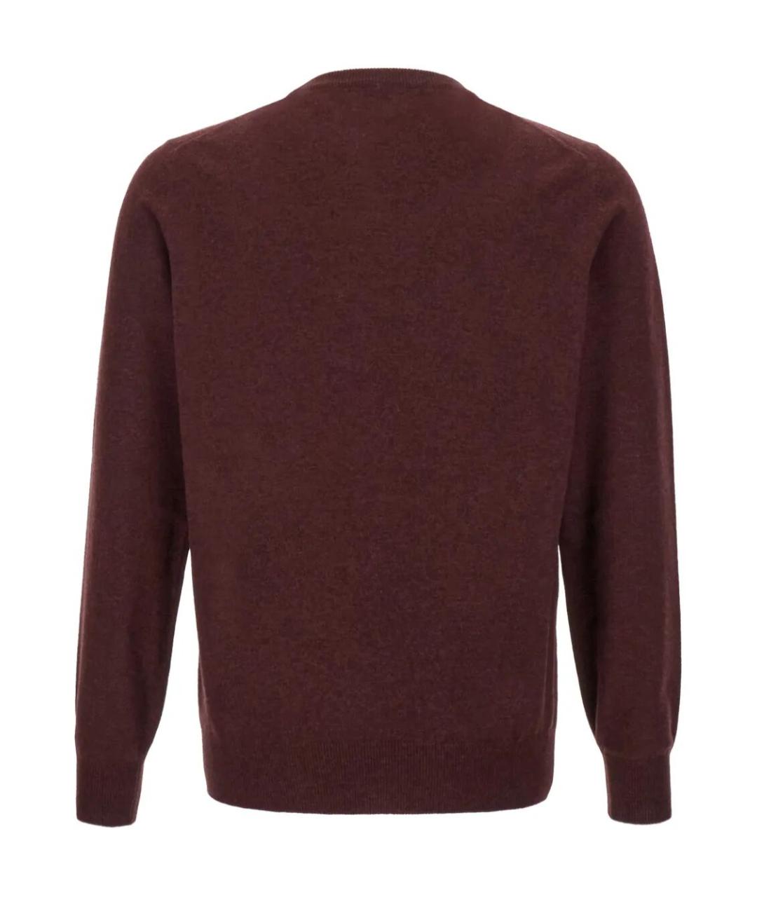 BRUNELLO CUCINELLI Бордовый кашемировый джемпер / свитер, фото 2