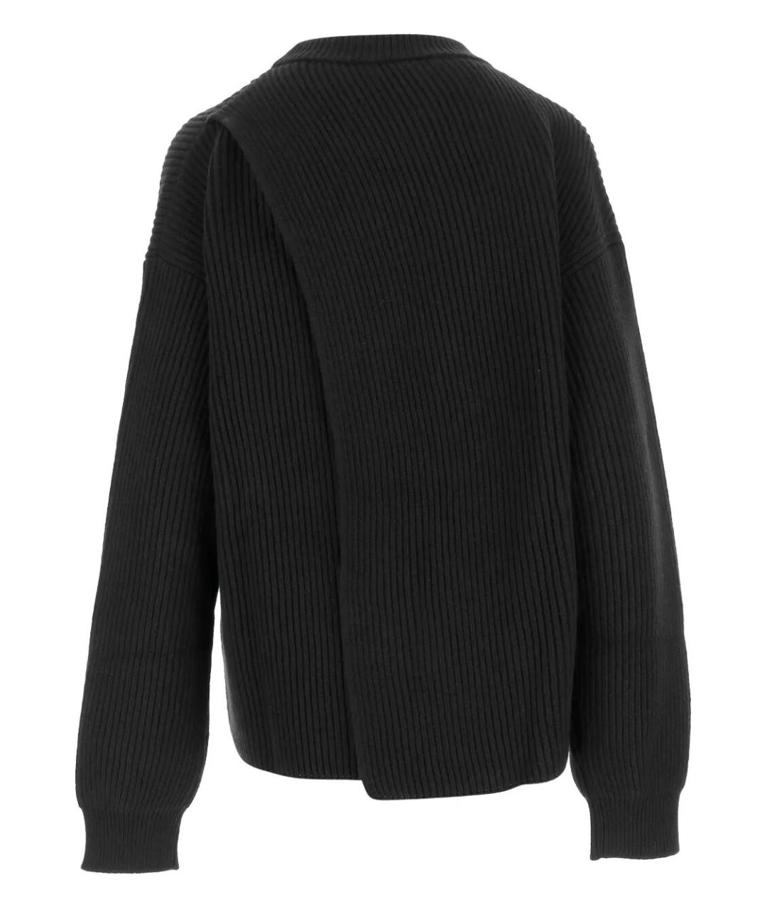 JIL SANDER Черный шерстяной джемпер / свитер, фото 2
