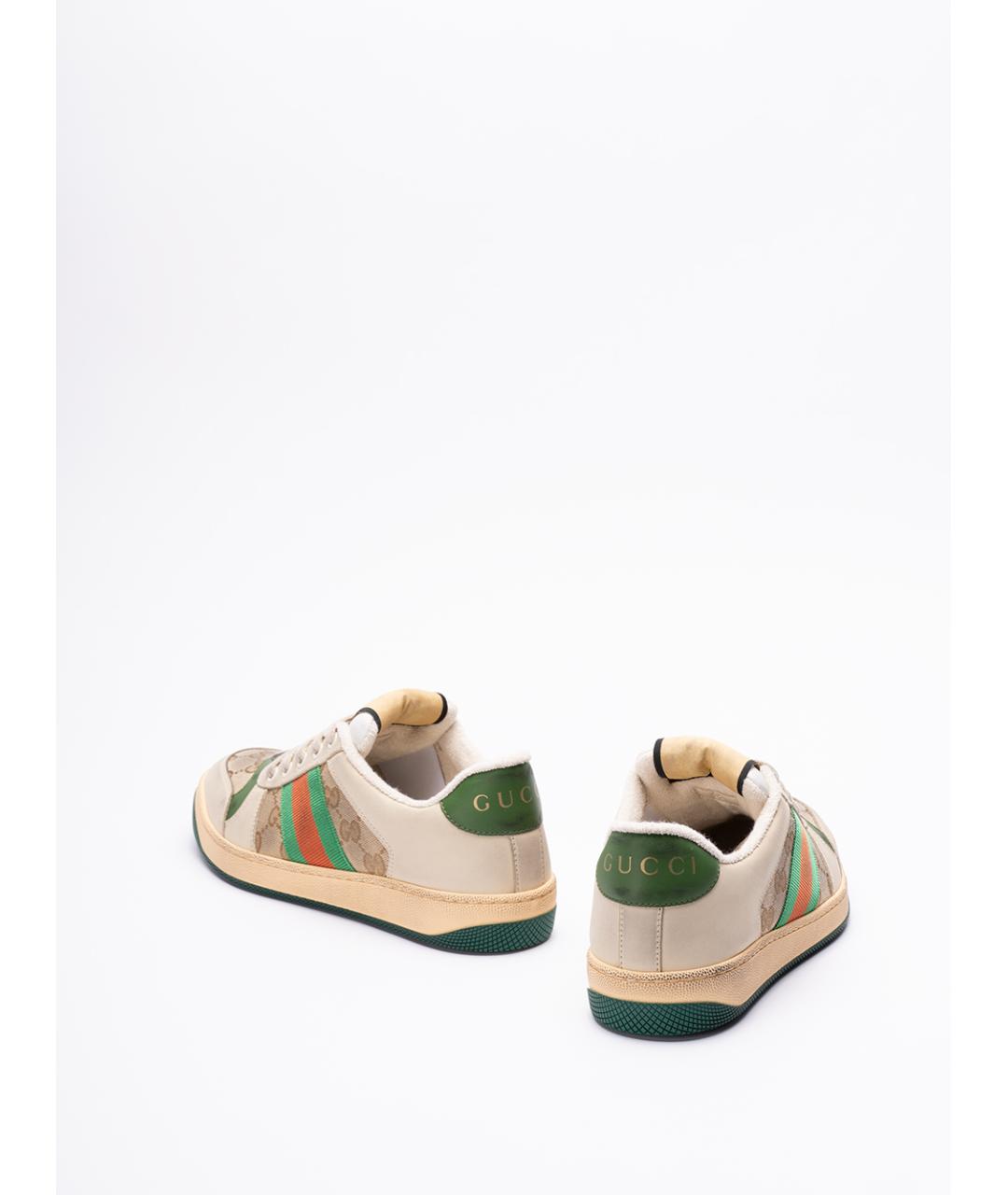 GUCCI Бежевые текстильные кеды, фото 3