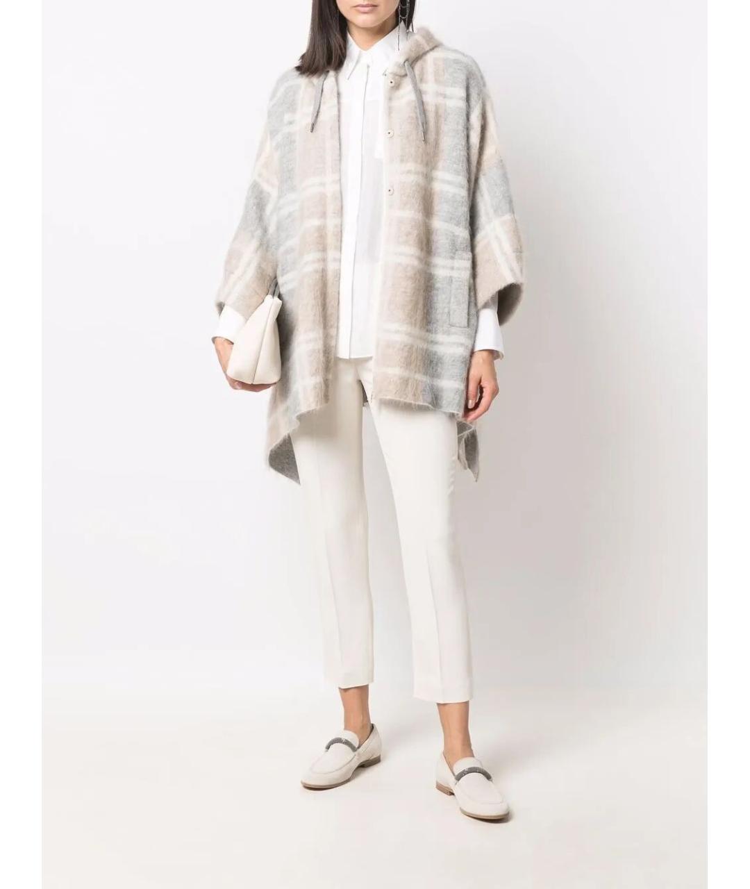 BRUNELLO CUCINELLI Белые ацетатные брюки узкие, фото 2