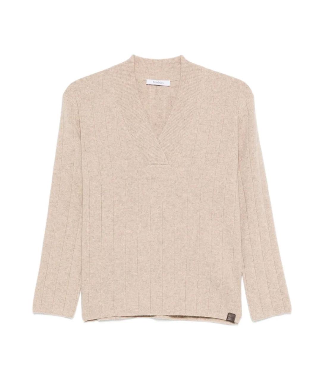 MAX MARA Бежевый кашемировый джемпер / свитер, фото 1