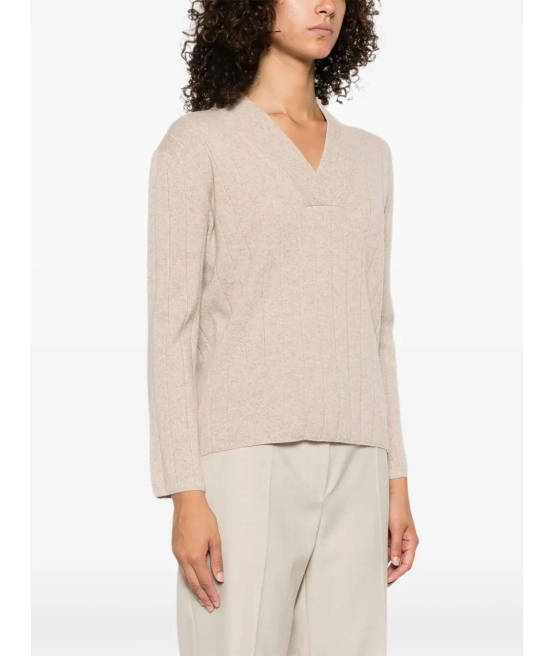 MAX MARA Бежевый кашемировый джемпер / свитер, фото 4