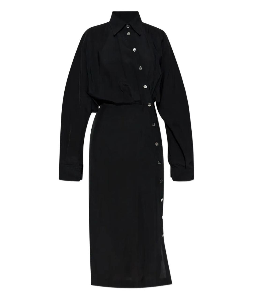 SPORTMAX Черное вискозное повседневное платье, фото 1