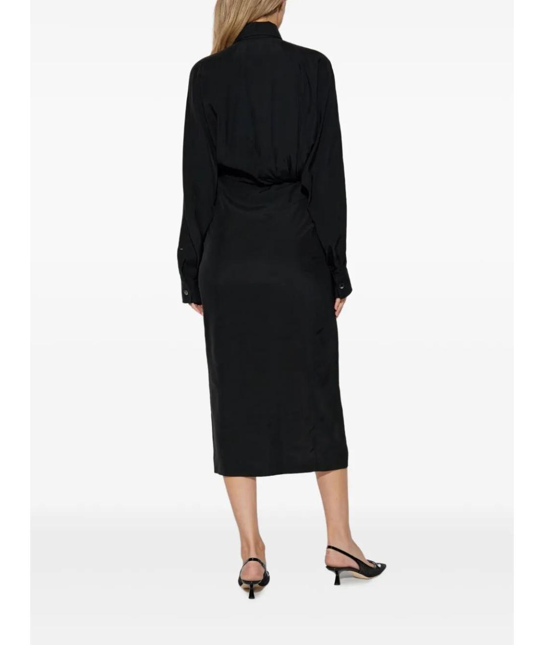 SPORTMAX Черное вискозное повседневное платье, фото 5