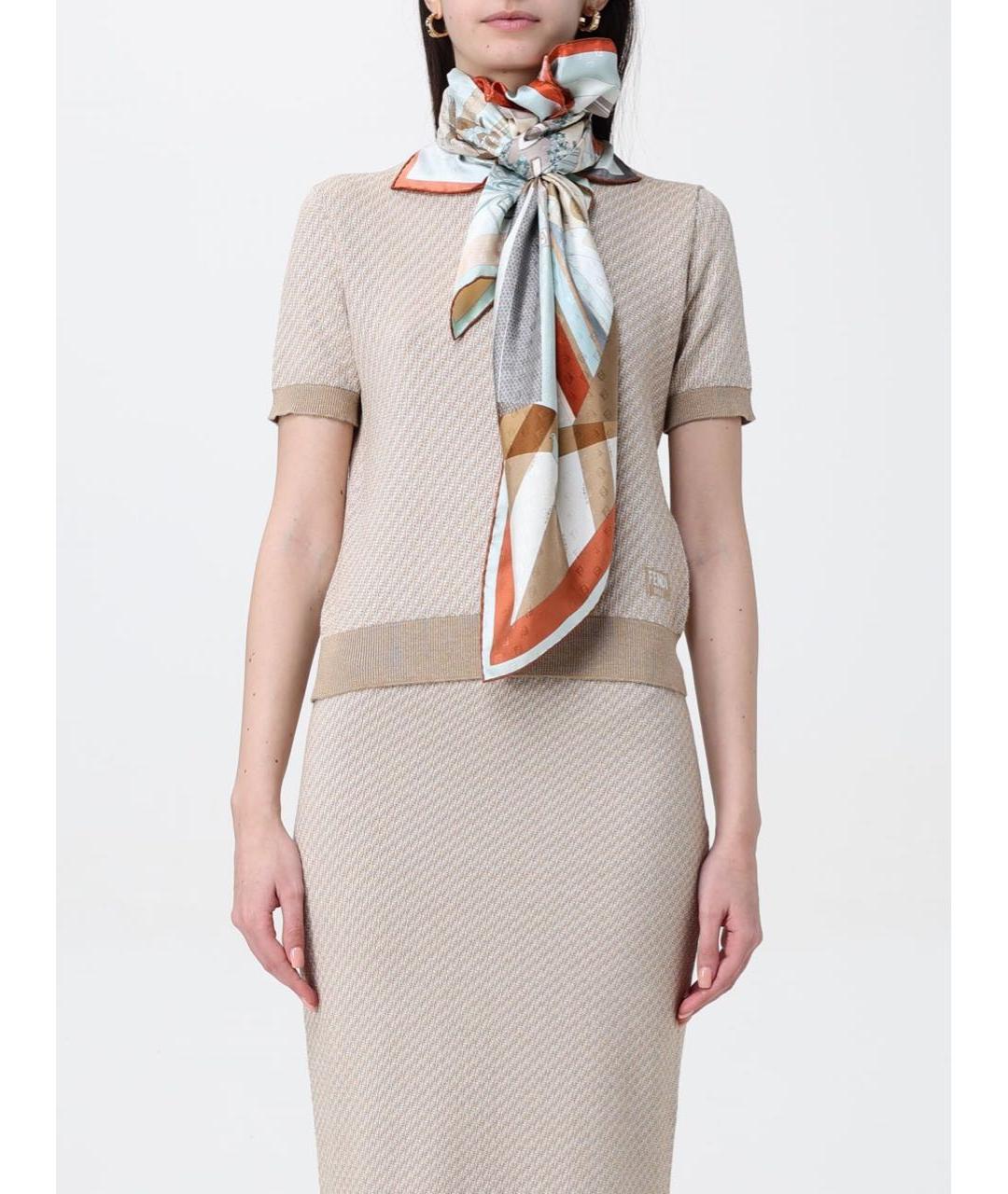 FENDI Шелковый платок, фото 3
