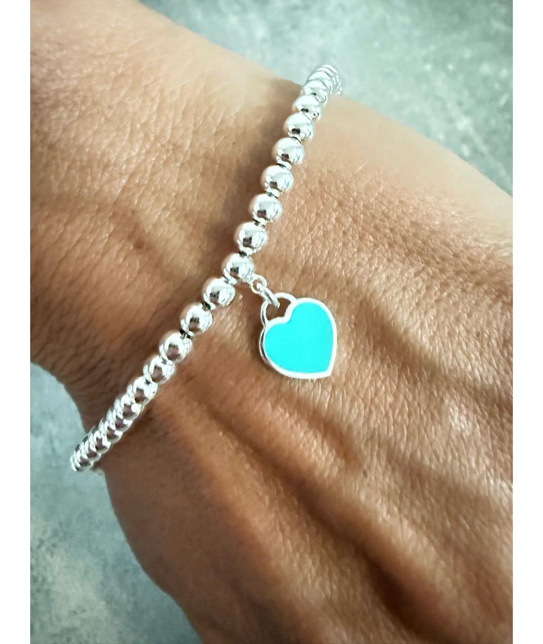 TIFFANY&CO Бирюзовый серебряный браслет, фото 2