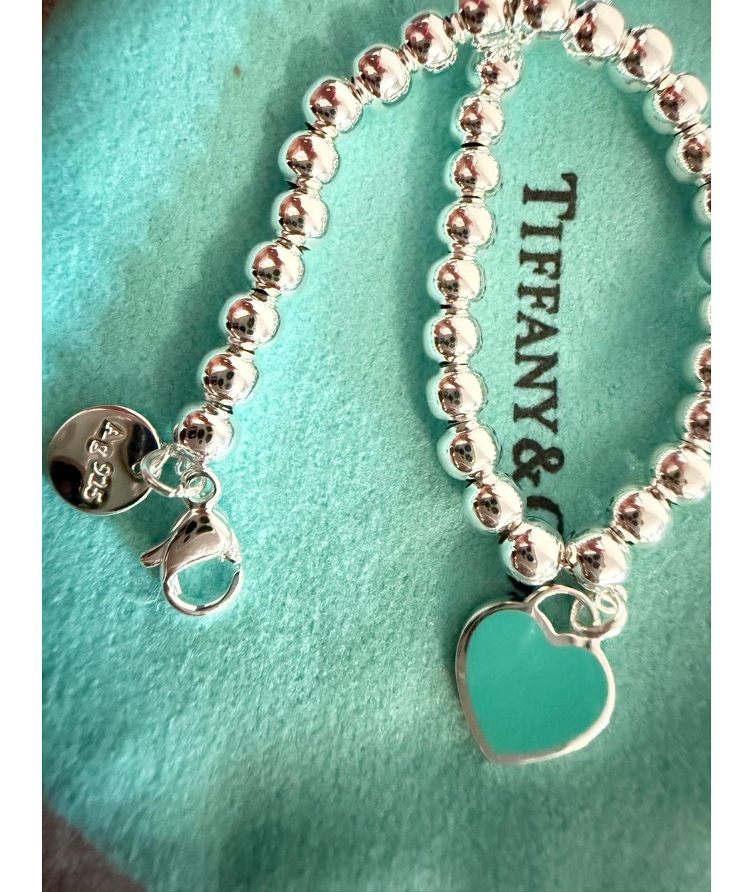 TIFFANY&CO Бирюзовый серебряный браслет, фото 4