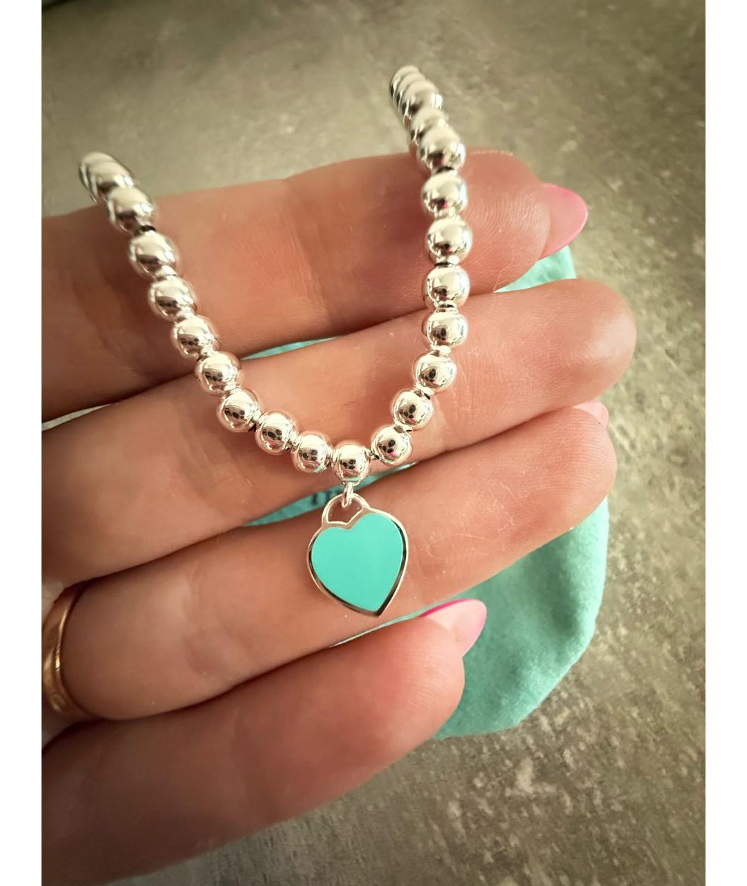 TIFFANY&CO Бирюзовый серебряный браслет, фото 9