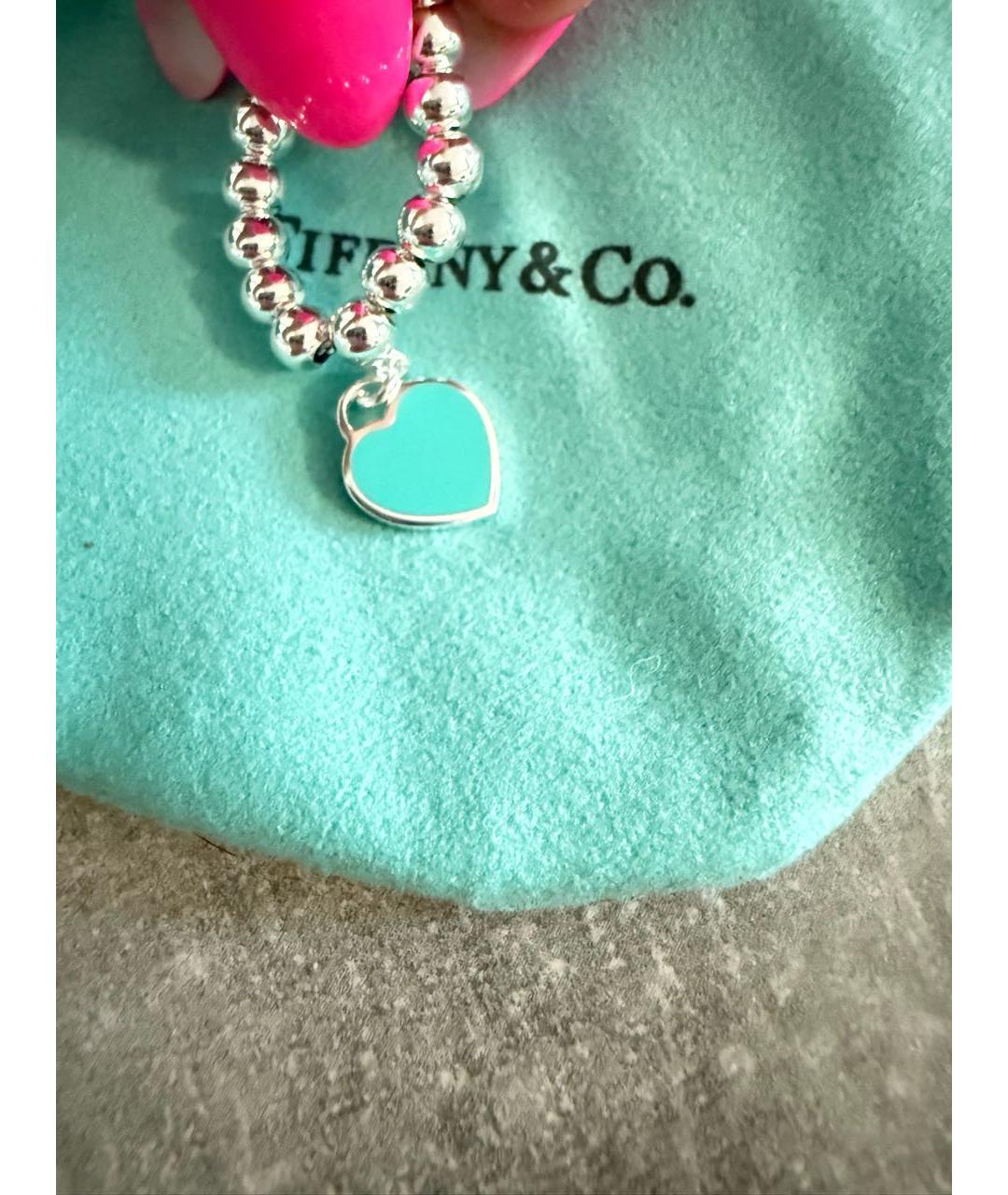 TIFFANY&CO Бирюзовый серебряный браслет, фото 6