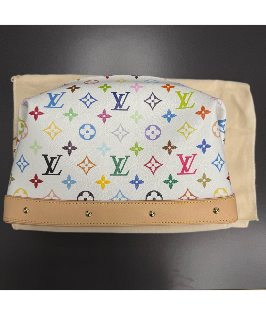 LOUIS VUITTON Белая косметичка, фото 8