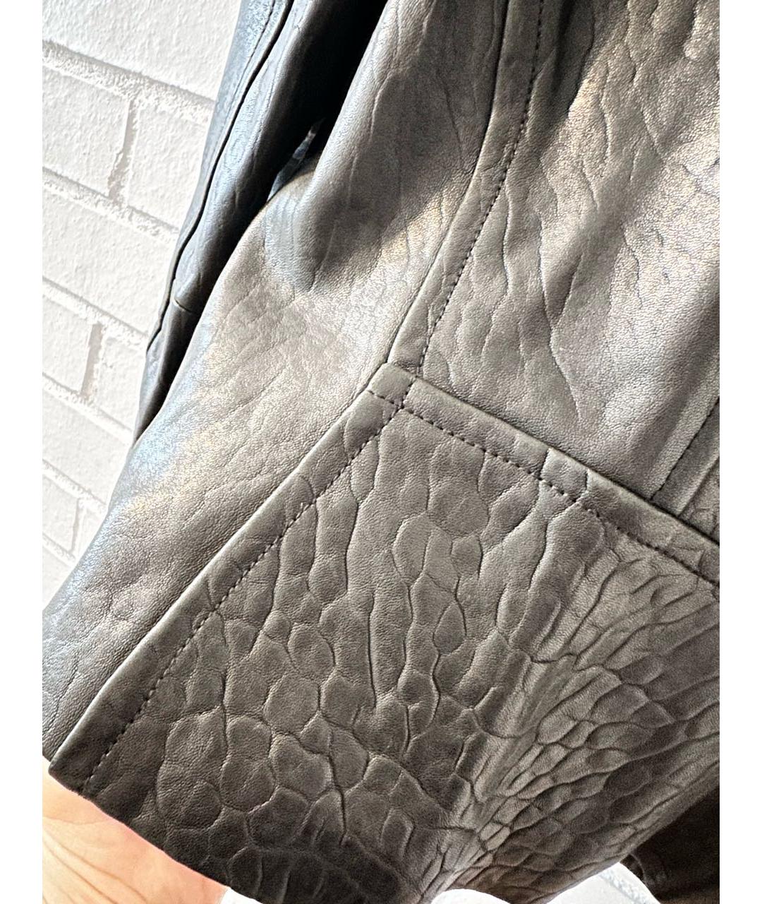 WEEKEND MAX MARA Черная кожаная куртка, фото 5