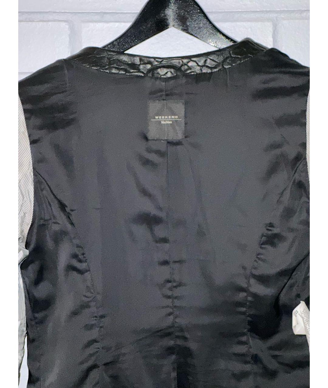 WEEKEND MAX MARA Черная кожаная куртка, фото 3