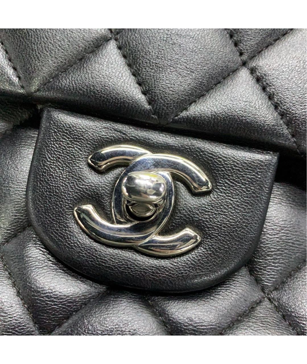 CHANEL Черная кожаная сумка через плечо, фото 7