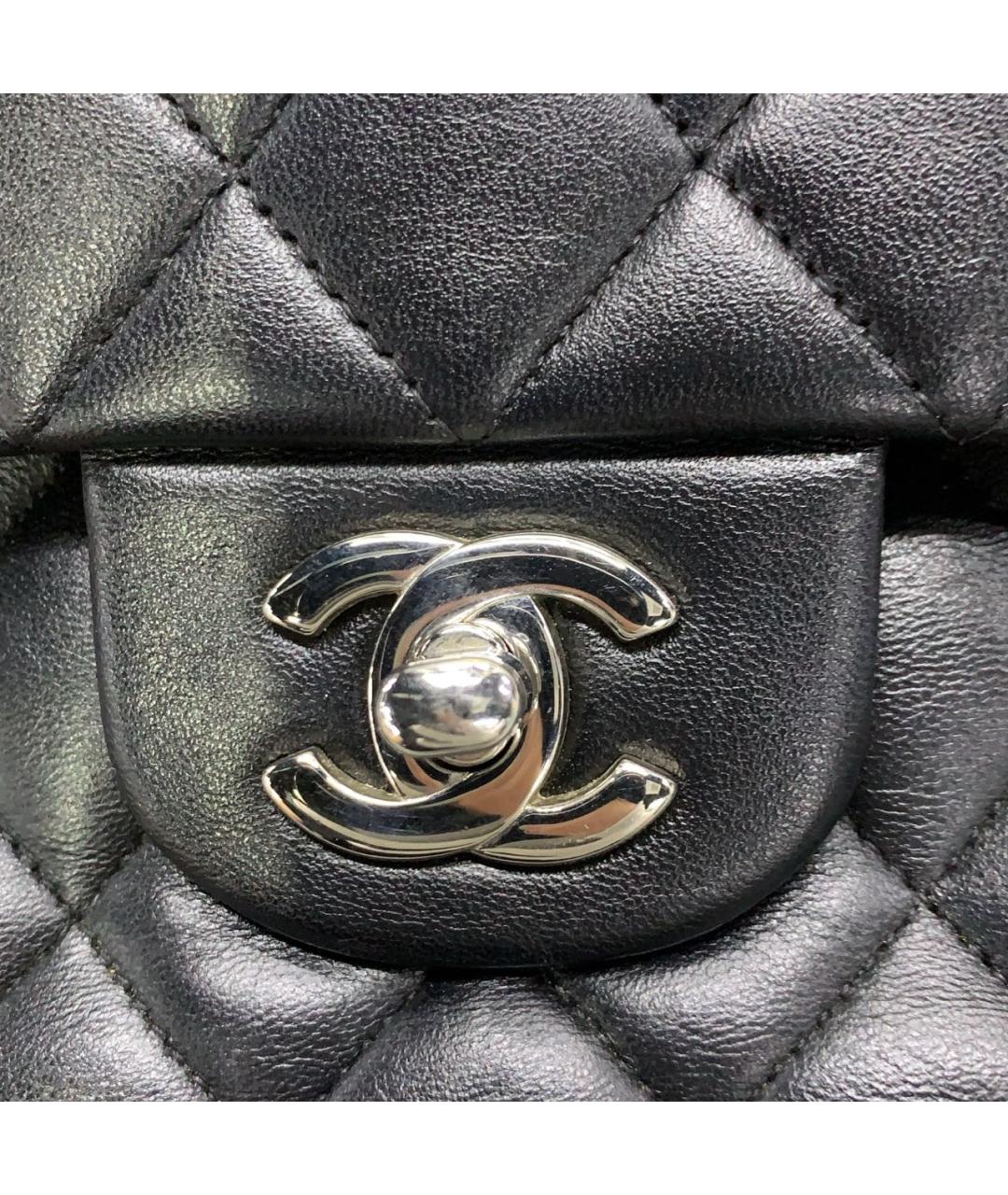 CHANEL Черная кожаная сумка через плечо, фото 8