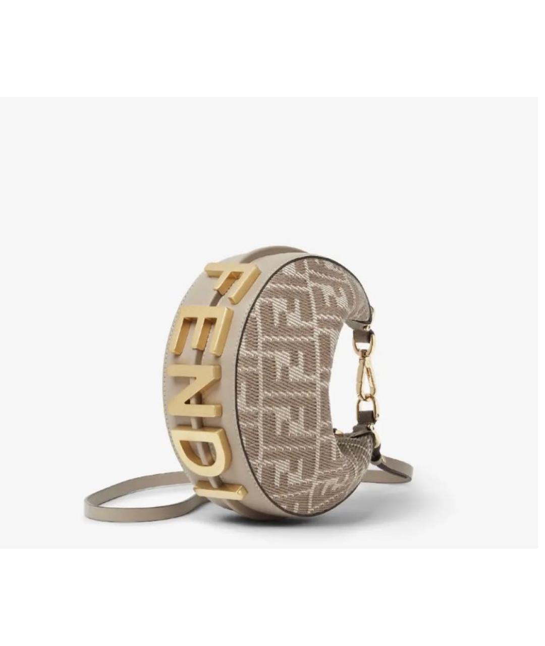 FENDI Бежевая сумка через плечо, фото 3