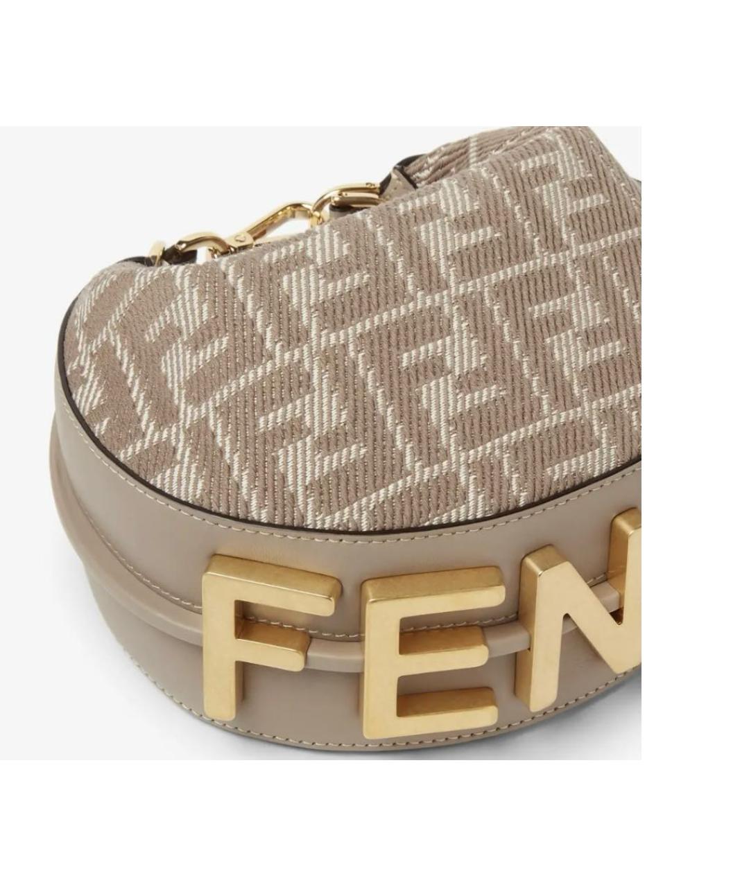 FENDI Бежевая сумка через плечо, фото 2