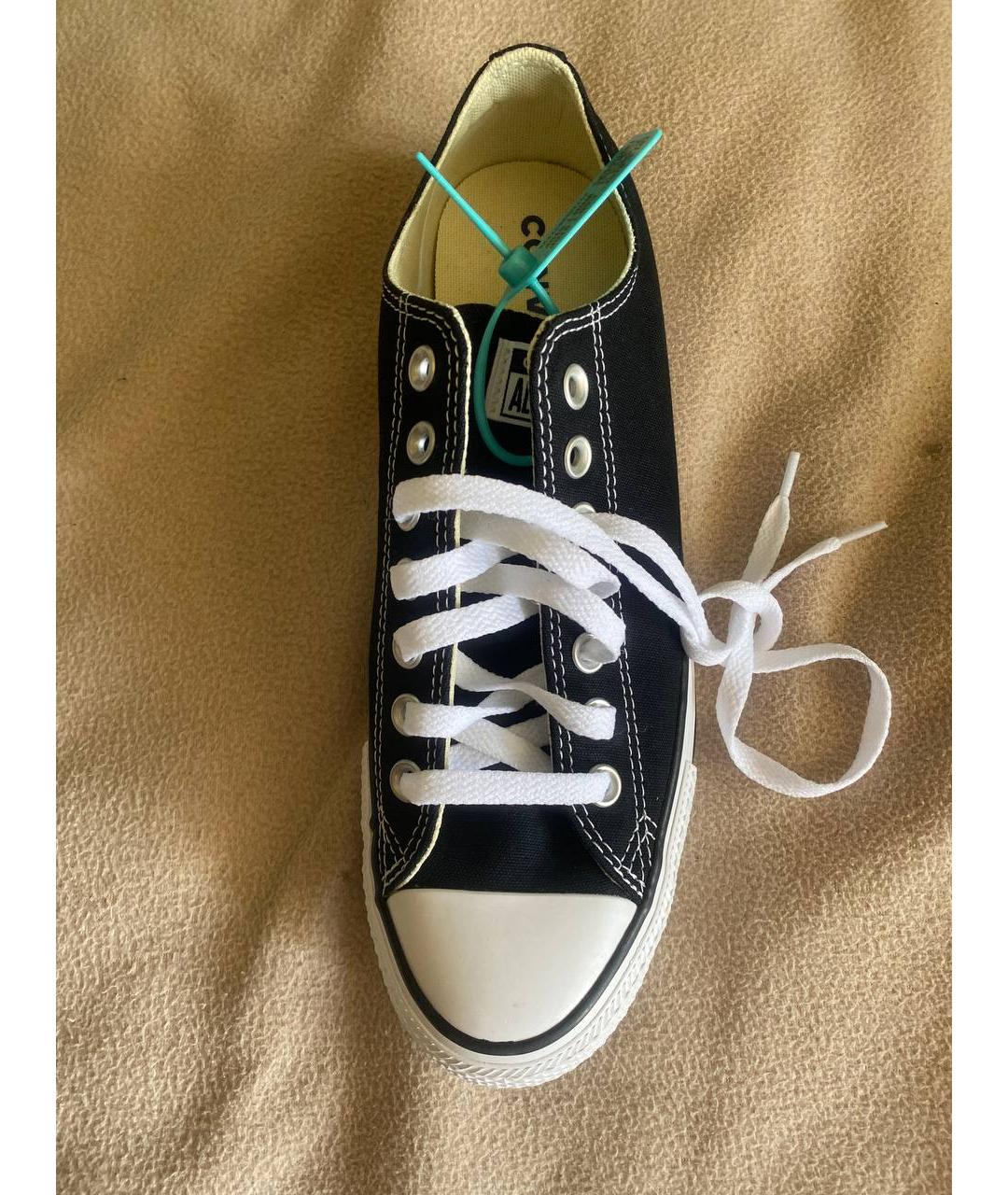 CONVERSE Черные текстильные низкие кроссовки / кеды, фото 7