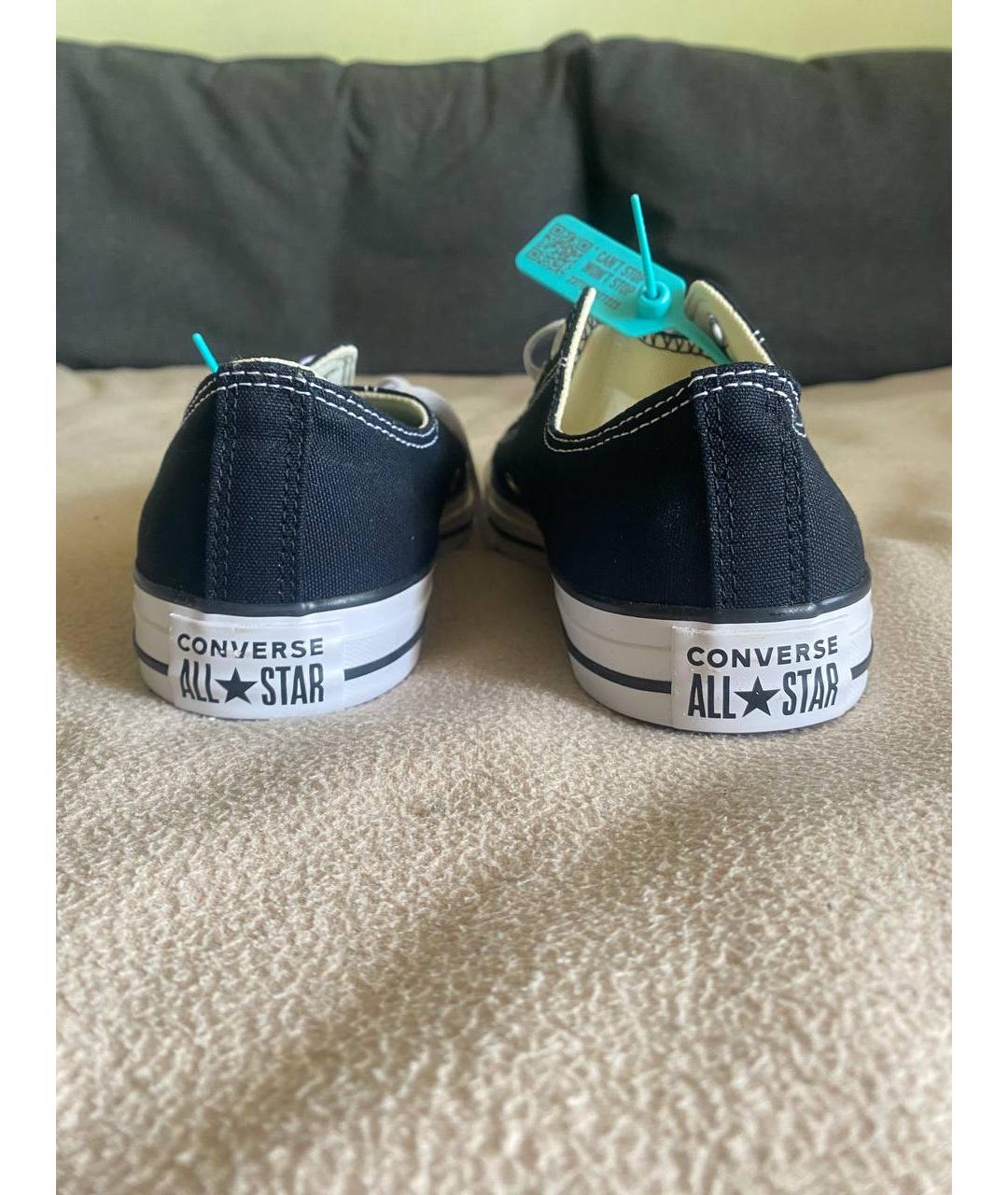 CONVERSE Черные текстильные низкие кроссовки / кеды, фото 4