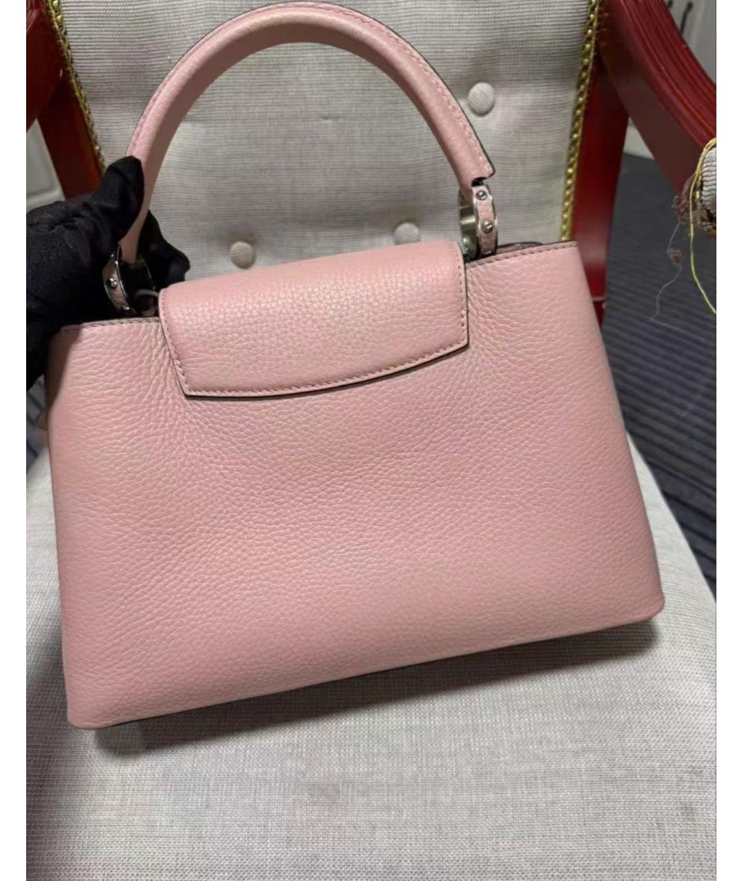 LOUIS VUITTON Розовая кожаная сумка с короткими ручками, фото 2