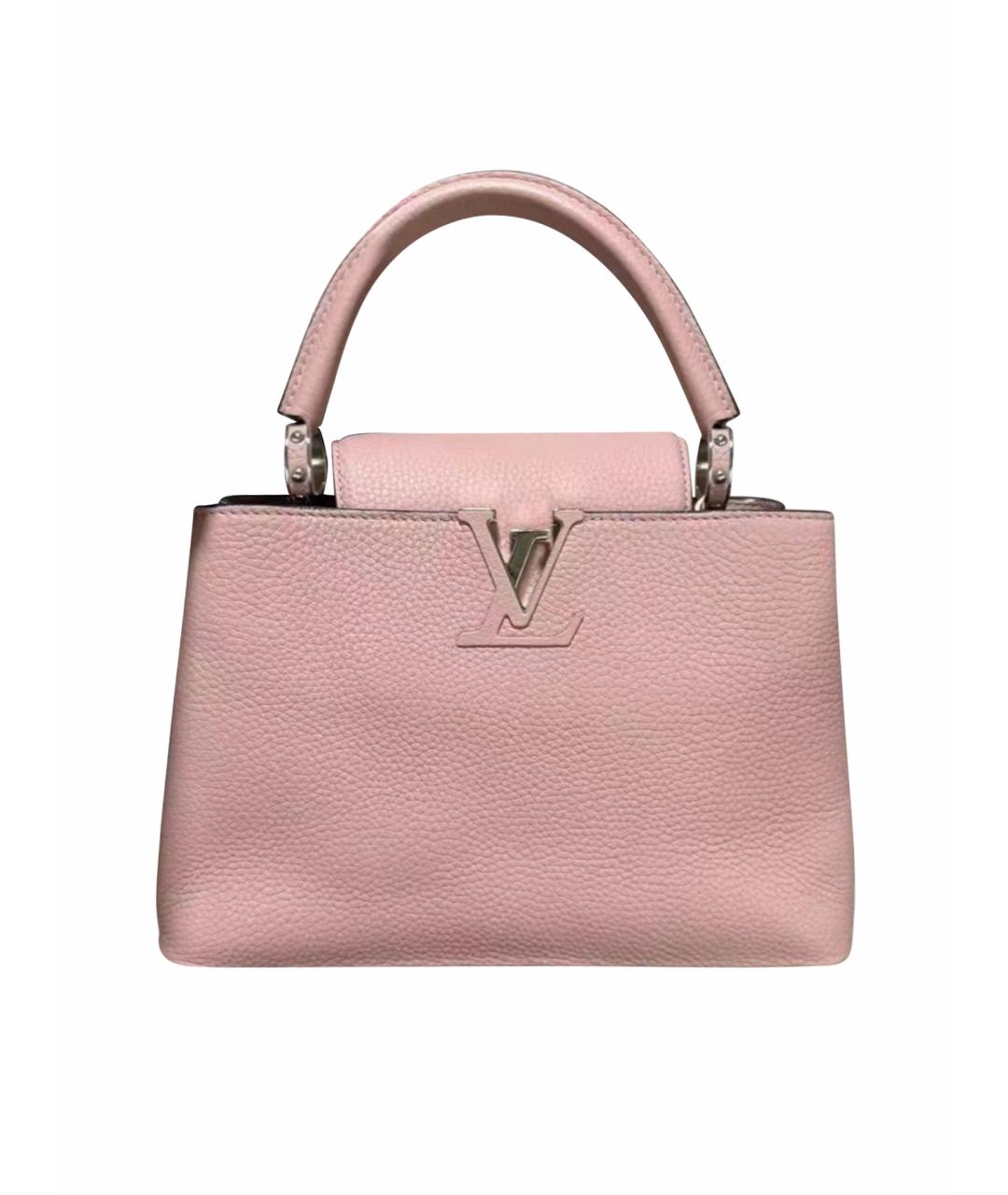 LOUIS VUITTON Розовая кожаная сумка с короткими ручками, фото 1