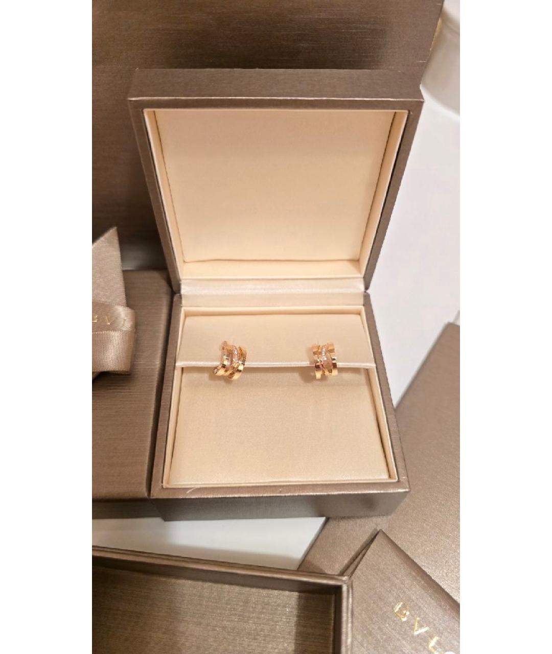 BVLGARI Золотые серьги из розового золота, фото 2