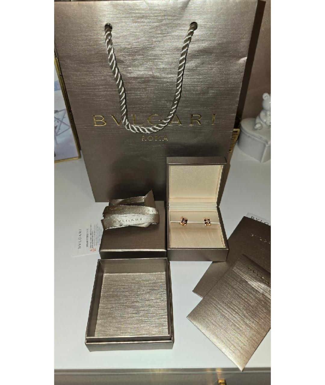 BVLGARI Золотые серьги из розового золота, фото 5