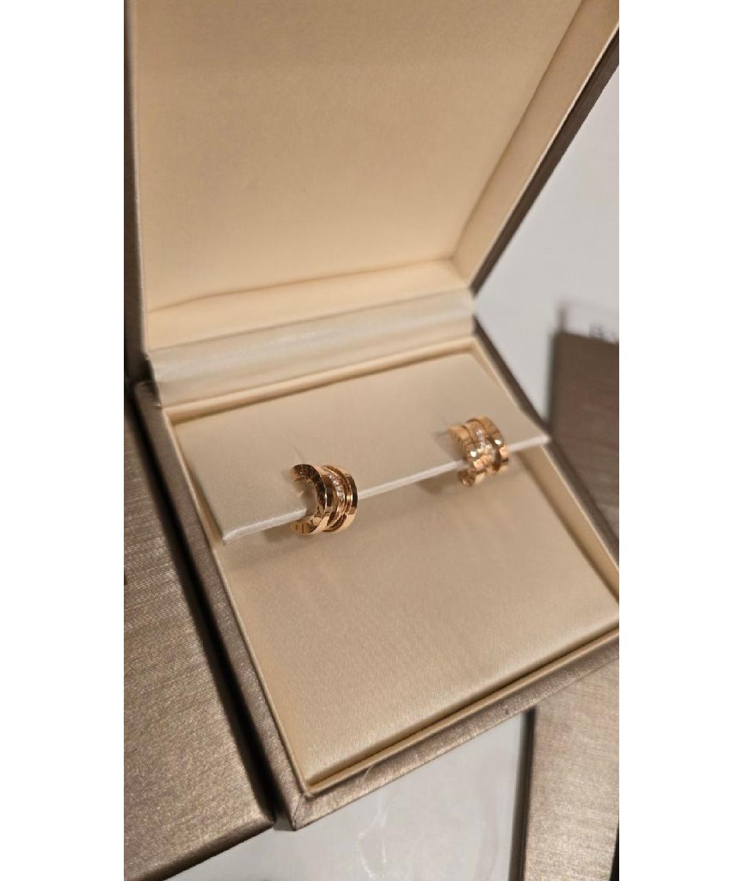 BVLGARI Золотые серьги из розового золота, фото 3