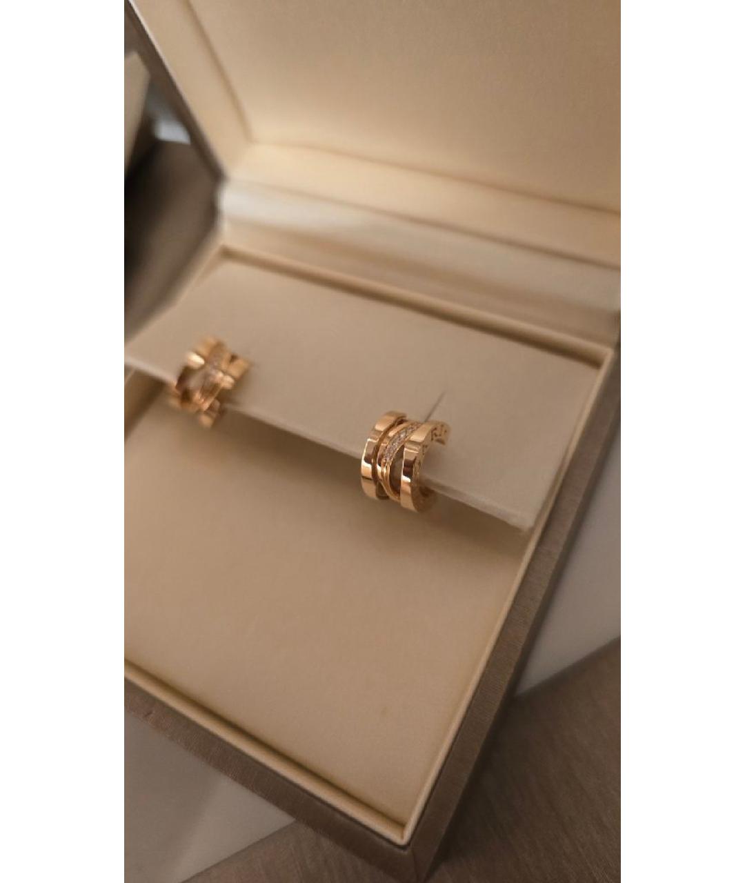 BVLGARI Золотые серьги из розового золота, фото 4