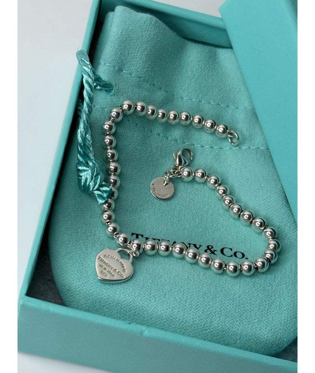 TIFFANY&CO Бирюзовый серебряный браслет, фото 6