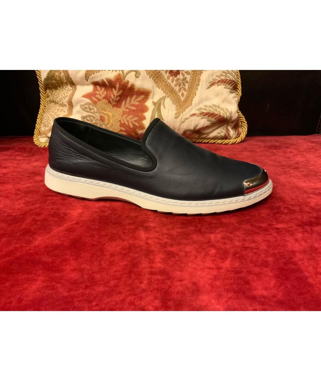 GIUSEPPE ZANOTTI DESIGN Темно-синие кожаные лоферы, фото 7