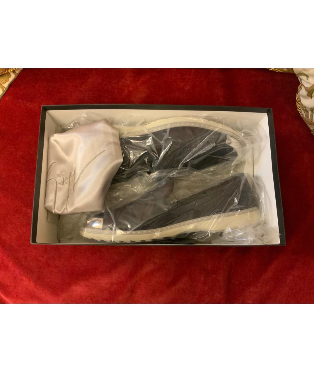 GIUSEPPE ZANOTTI DESIGN Темно-синие кожаные лоферы, фото 3
