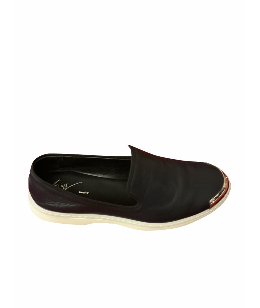 GIUSEPPE ZANOTTI DESIGN Темно-синие кожаные лоферы, фото 1