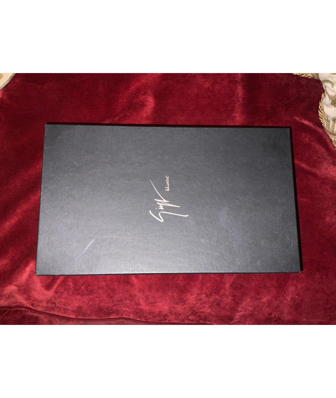 GIUSEPPE ZANOTTI DESIGN Темно-синие кожаные лоферы, фото 5