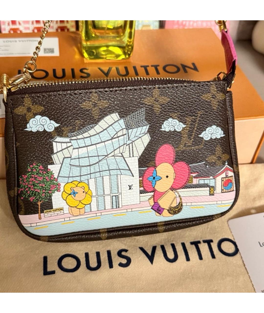 LOUIS VUITTON Коричневая сумка с короткими ручками, фото 2