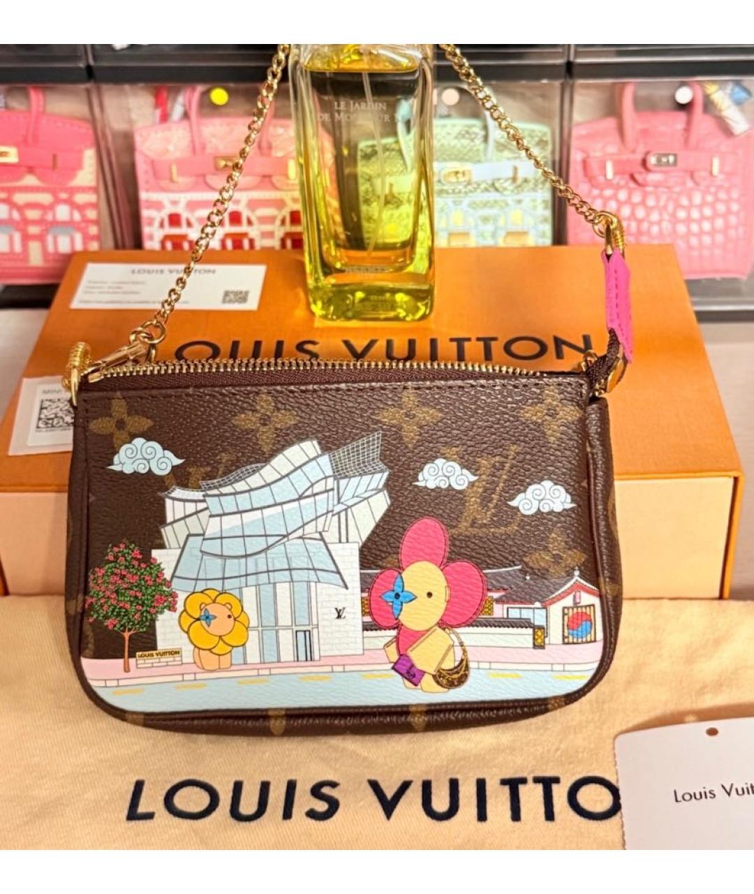 LOUIS VUITTON Коричневая сумка с короткими ручками, фото 3