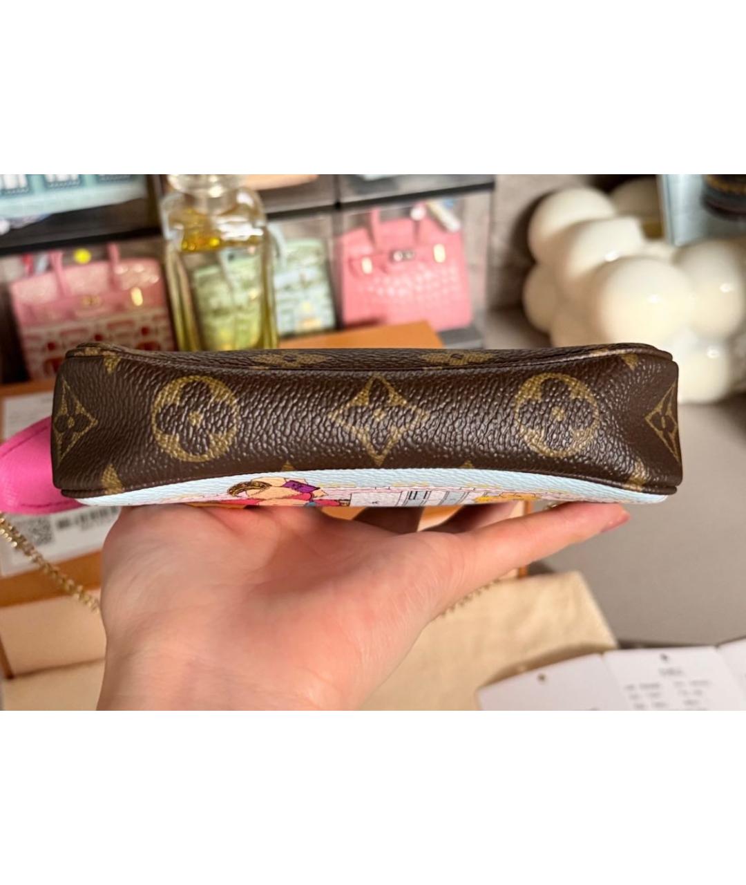 LOUIS VUITTON Коричневая сумка с короткими ручками, фото 5