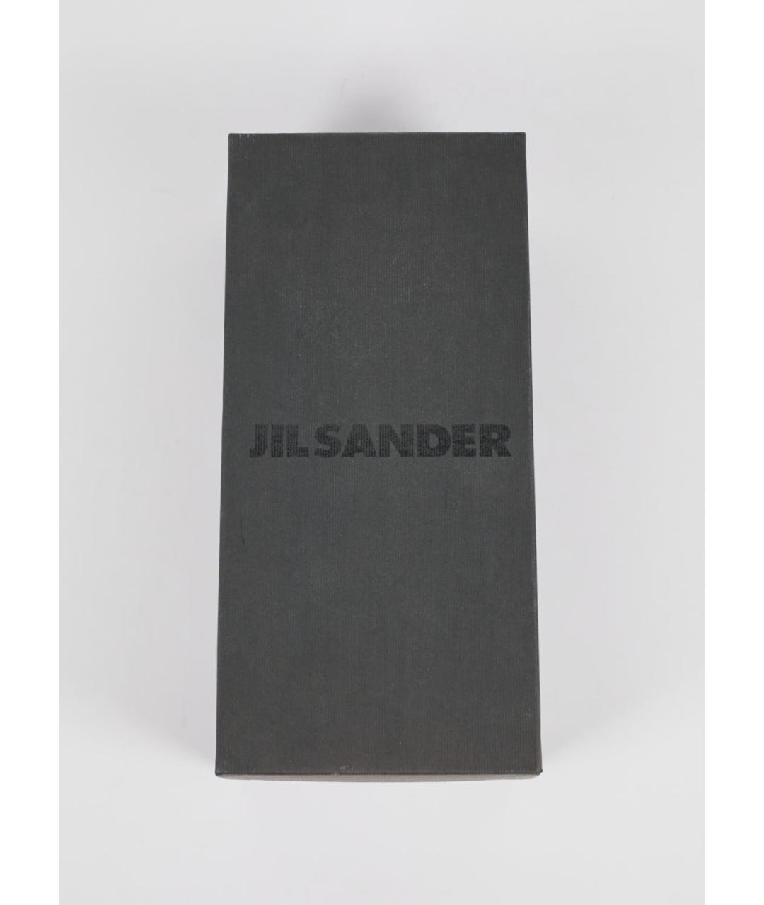 JIL SANDER Зеленые кожаные балетки, фото 6