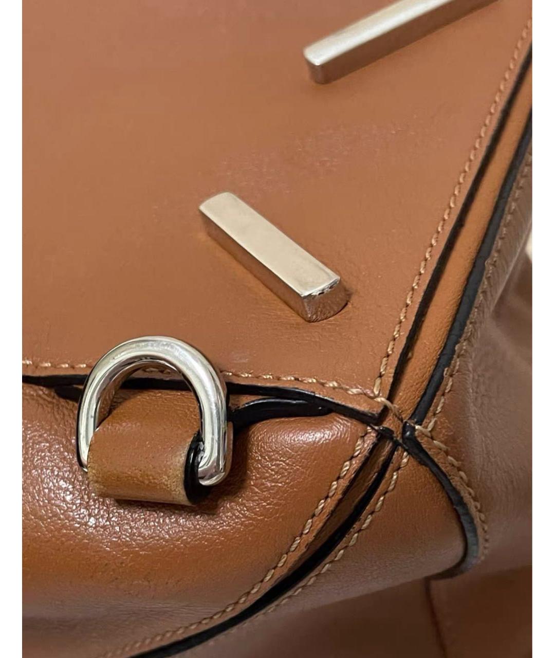 LOEWE Коралловая кожаная сумка с короткими ручками, фото 6