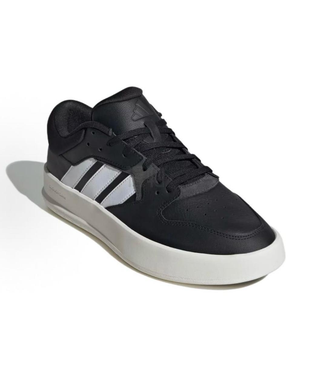 ADIDAS Черные кожаные кроссовки, фото 3