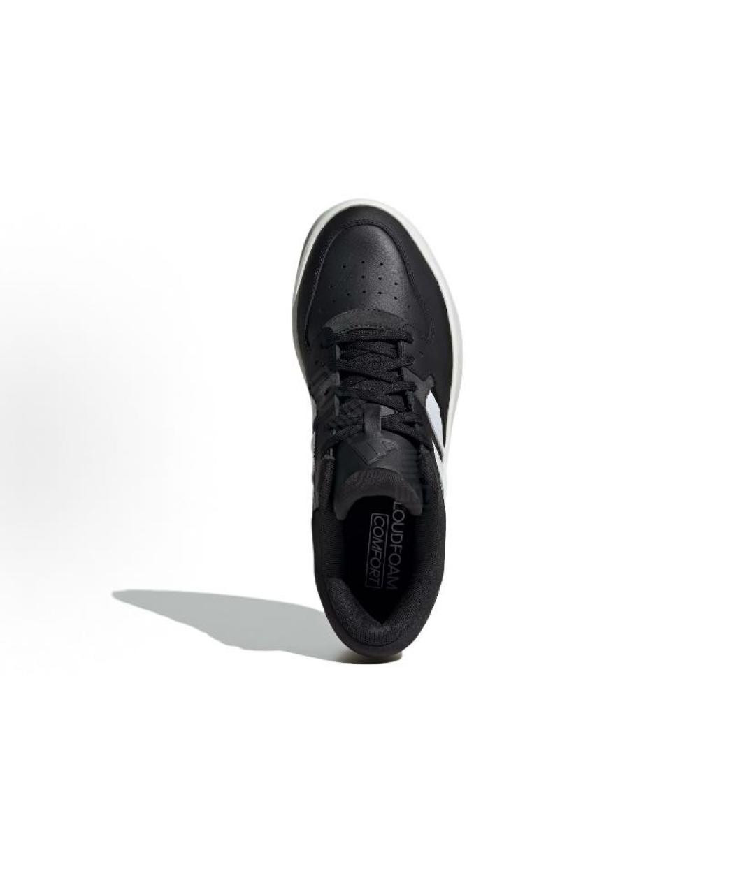 ADIDAS Черные кожаные кроссовки, фото 4