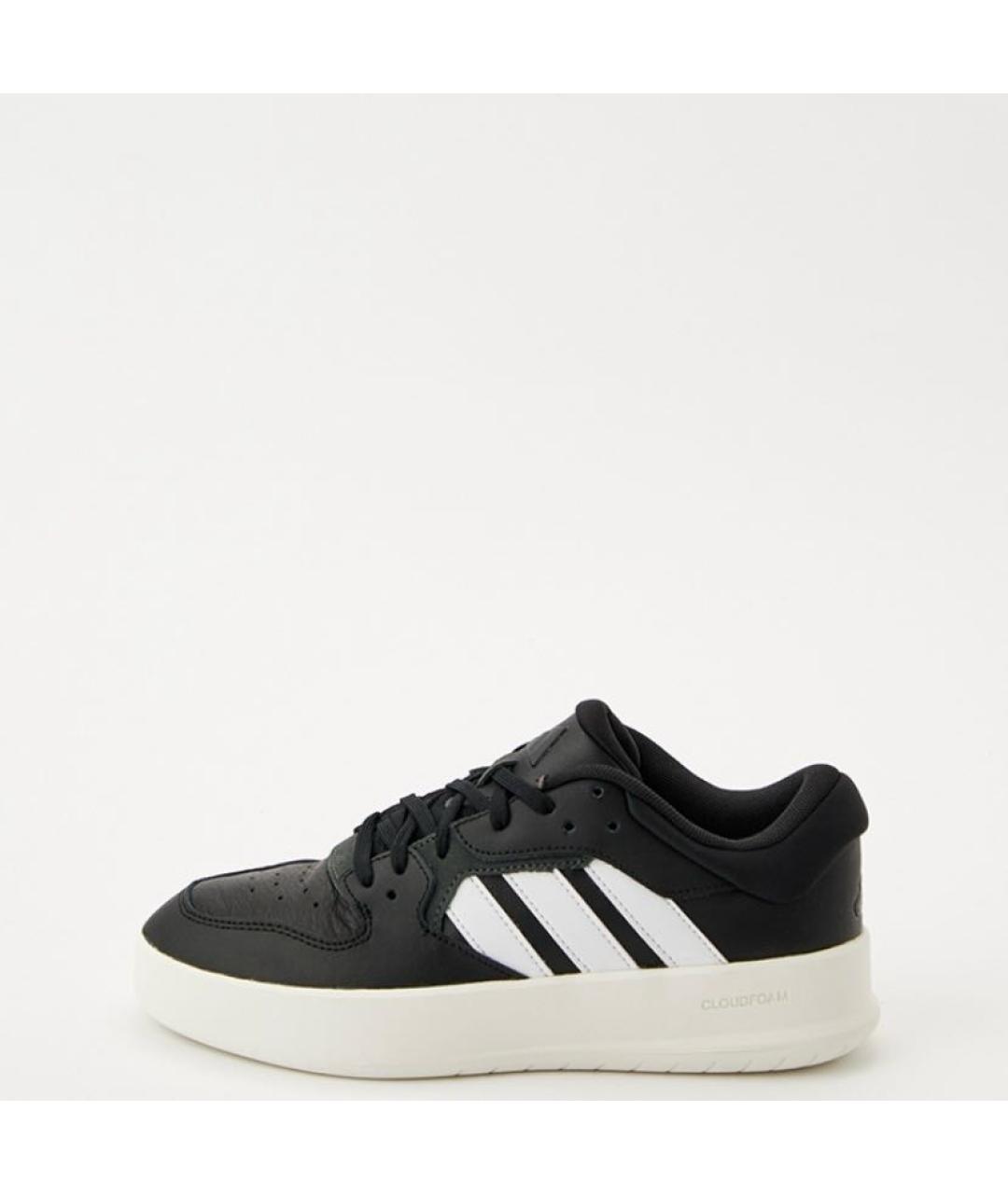 ADIDAS Черные кожаные кроссовки, фото 2