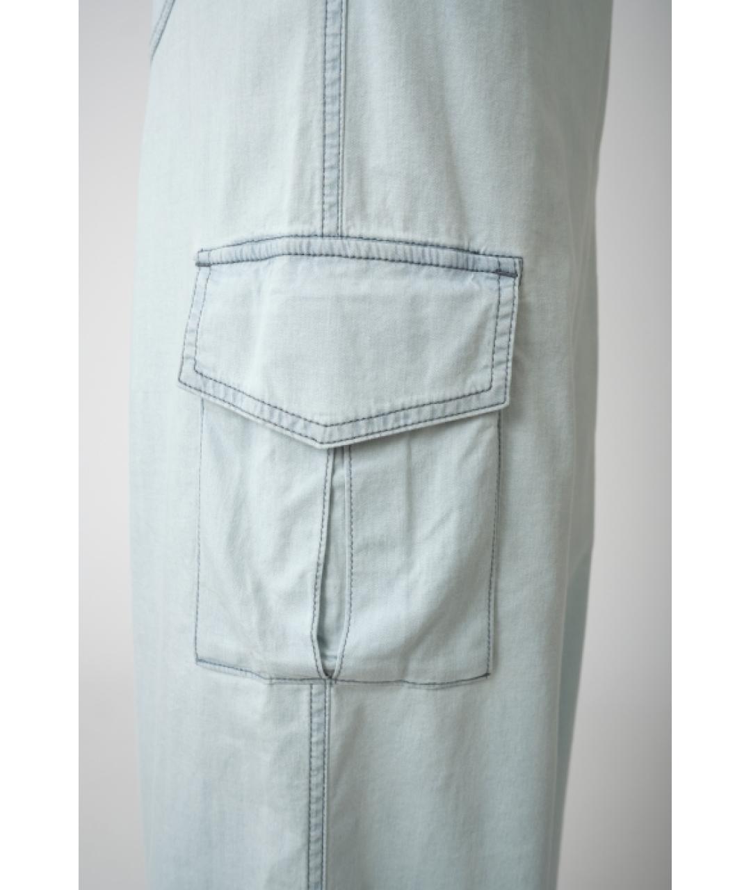 KITON Голубые хлопковые прямые джинсы, фото 4