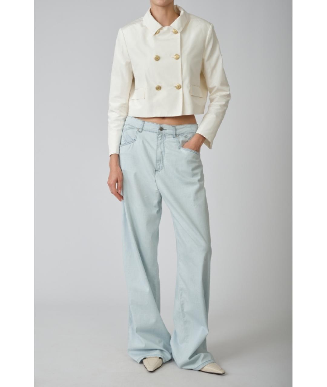 KITON Голубые хлопковые прямые джинсы, фото 3