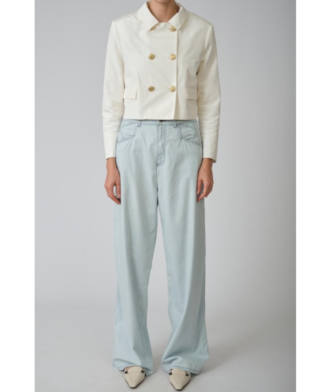 KITON Голубые хлопковые прямые джинсы, фото 2