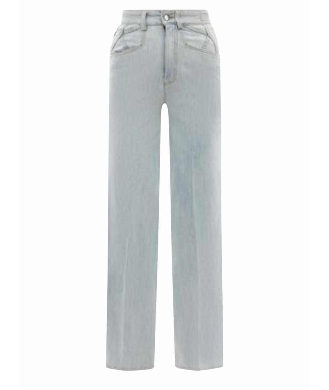KITON Голубые хлопковые прямые джинсы, фото 1