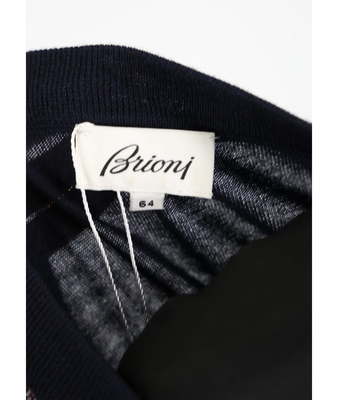 BRIONI Темно-синий шерстяной джемпер / свитер, фото 3