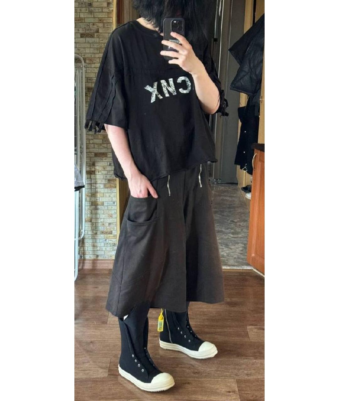RICK OWENS Черные высокие кроссовки / кеды, фото 4