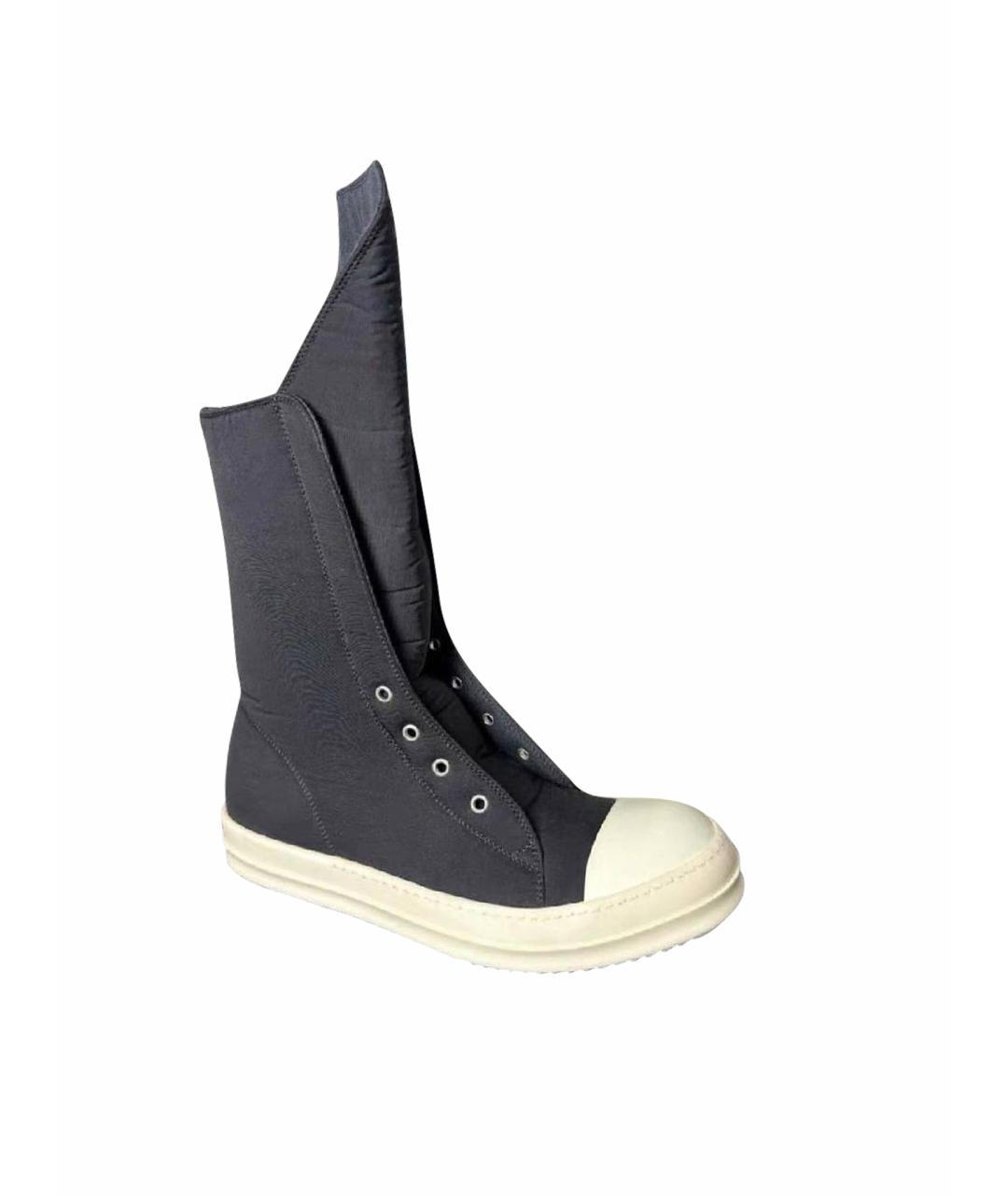 RICK OWENS Черные высокие кроссовки / кеды, фото 1